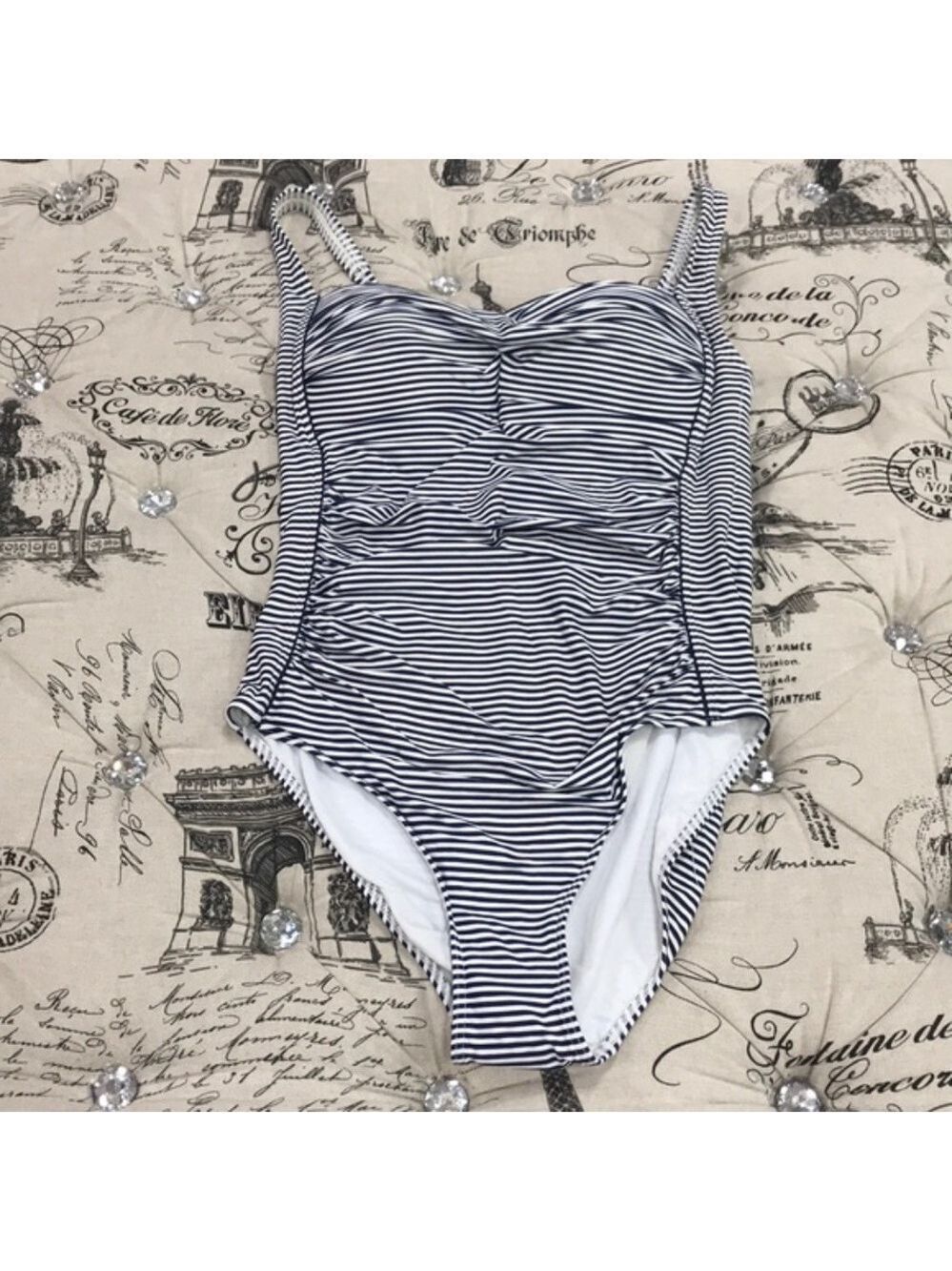 Niptuck Santorini Stripe Twist Front Multifit Swimsuit - Picture 4 of 8